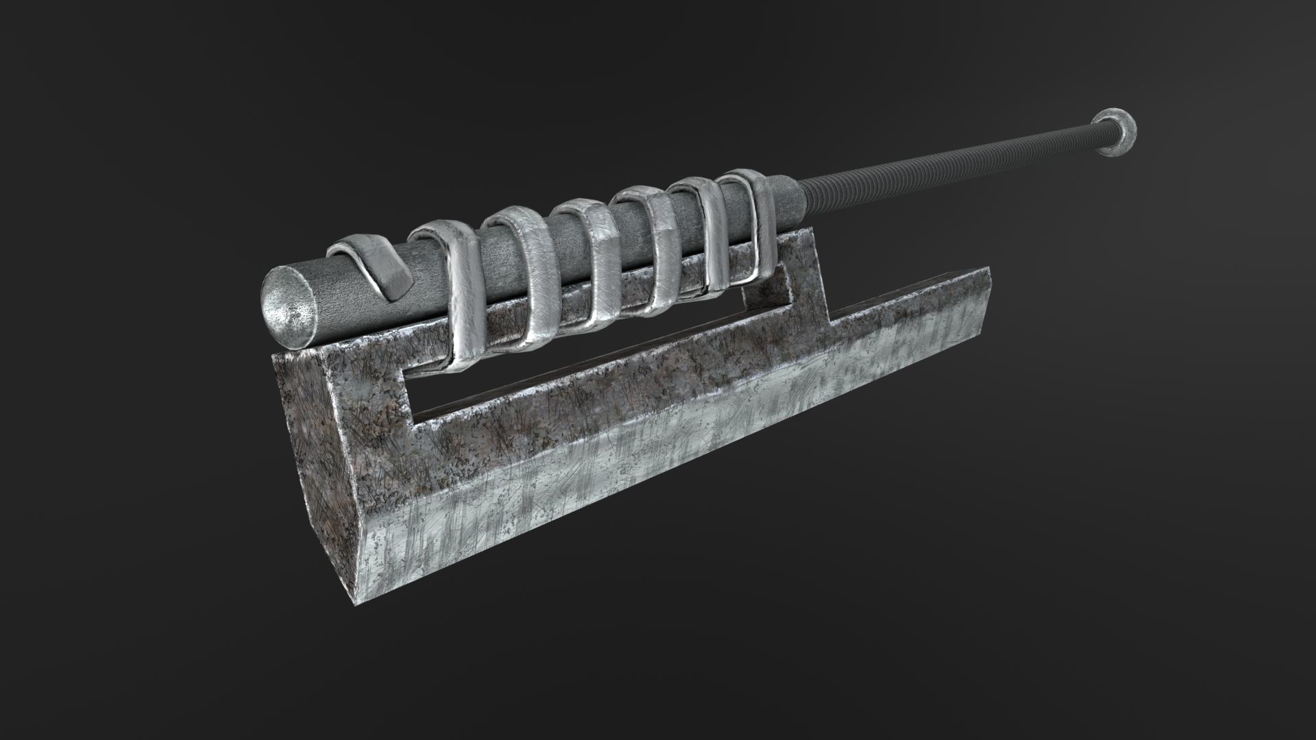 One hit sword Low-poly 3D model_1