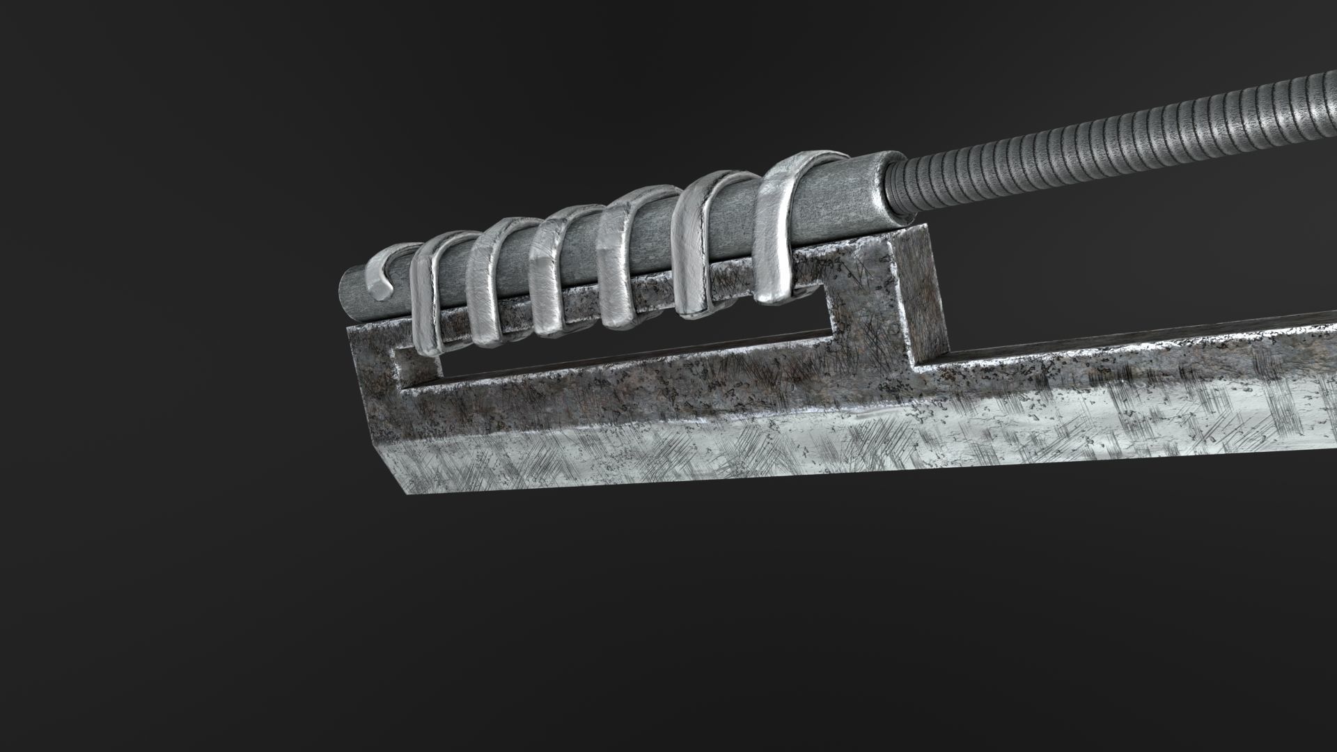 One hit sword Low-poly 3D model_9