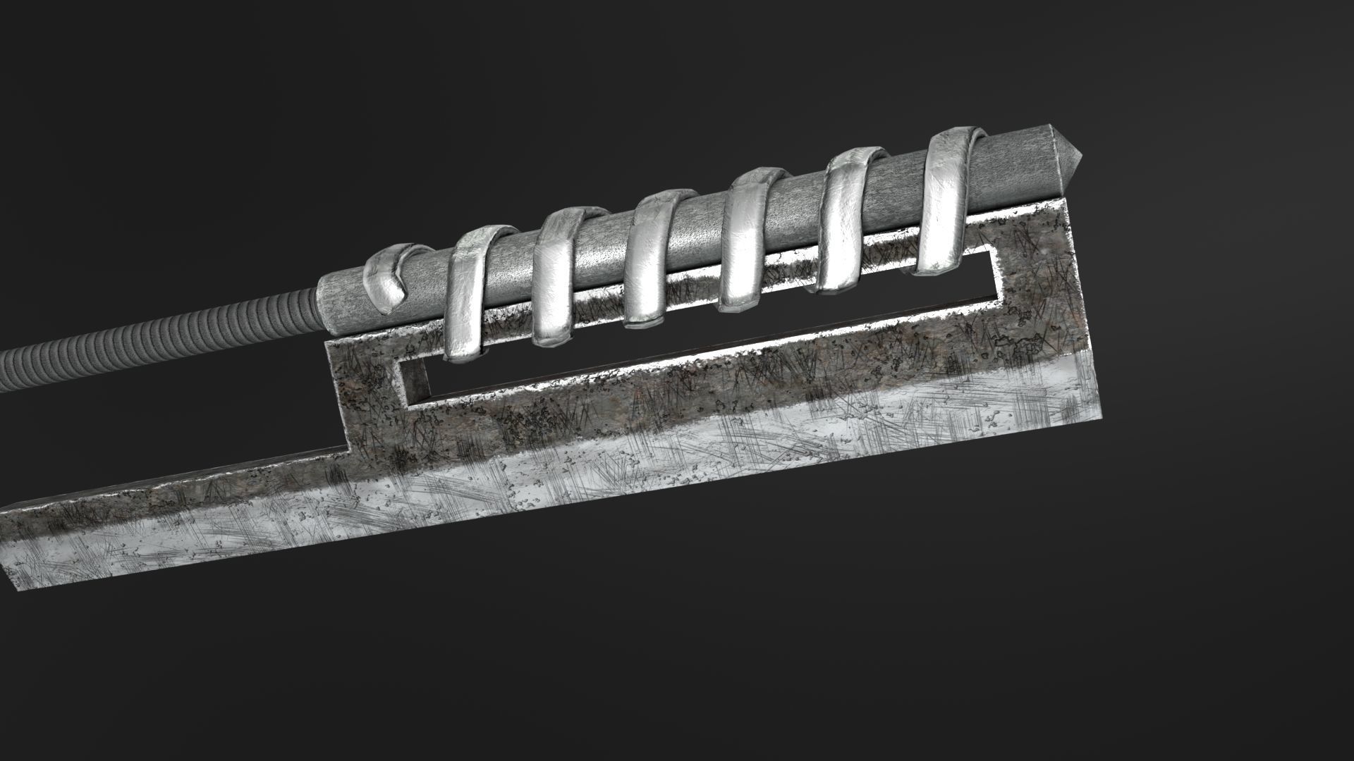 One hit sword Low-poly 3D model_16