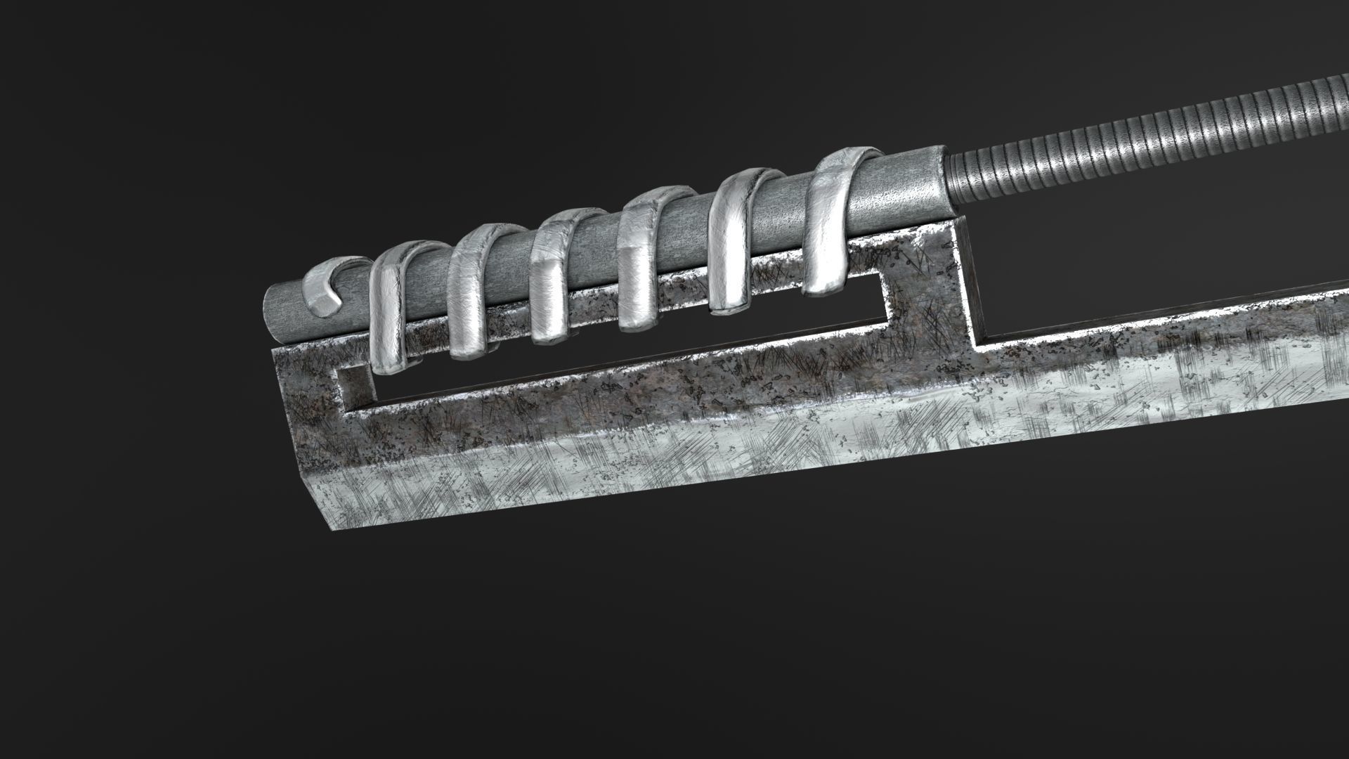 One hit sword Low-poly 3D model_8