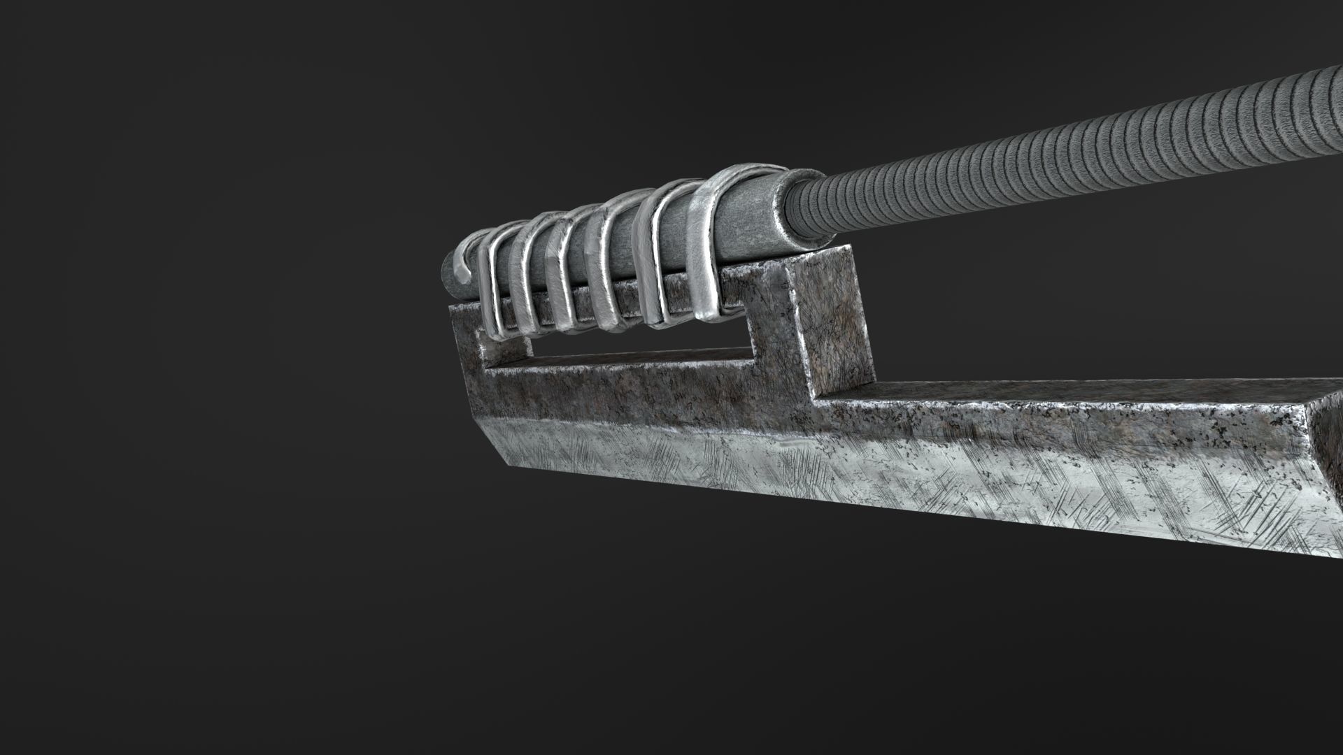 One hit sword Low-poly 3D model_10