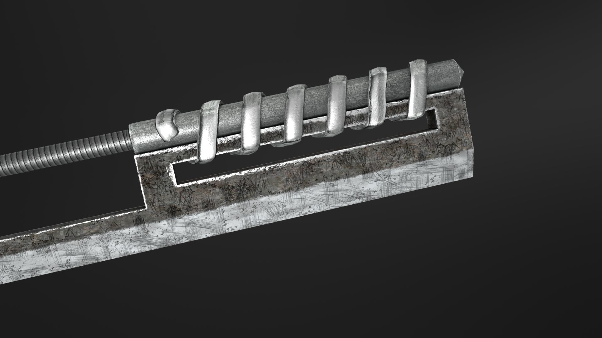 One hit sword Low-poly 3D model_15
