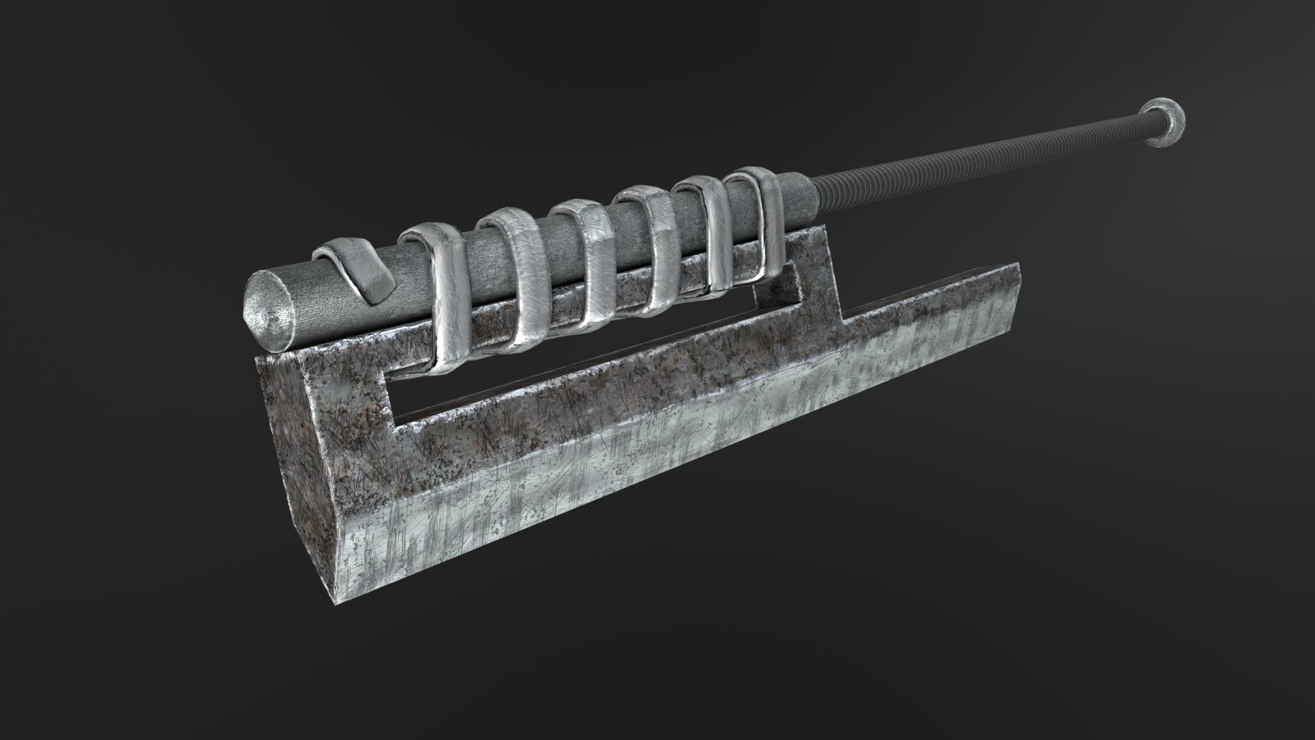 One hit sword Low-poly 3D model_2
