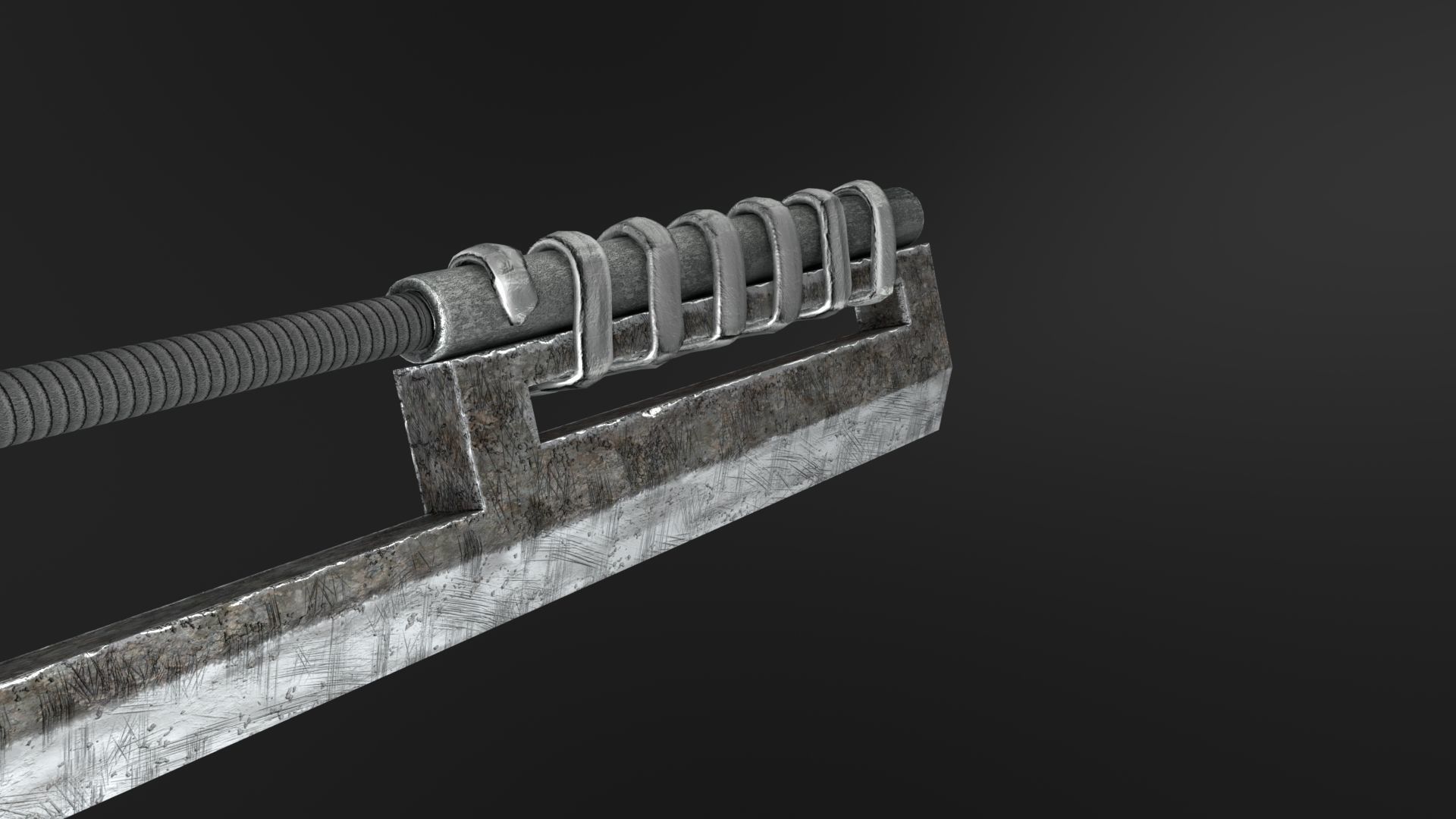 One hit sword Low-poly 3D model_13