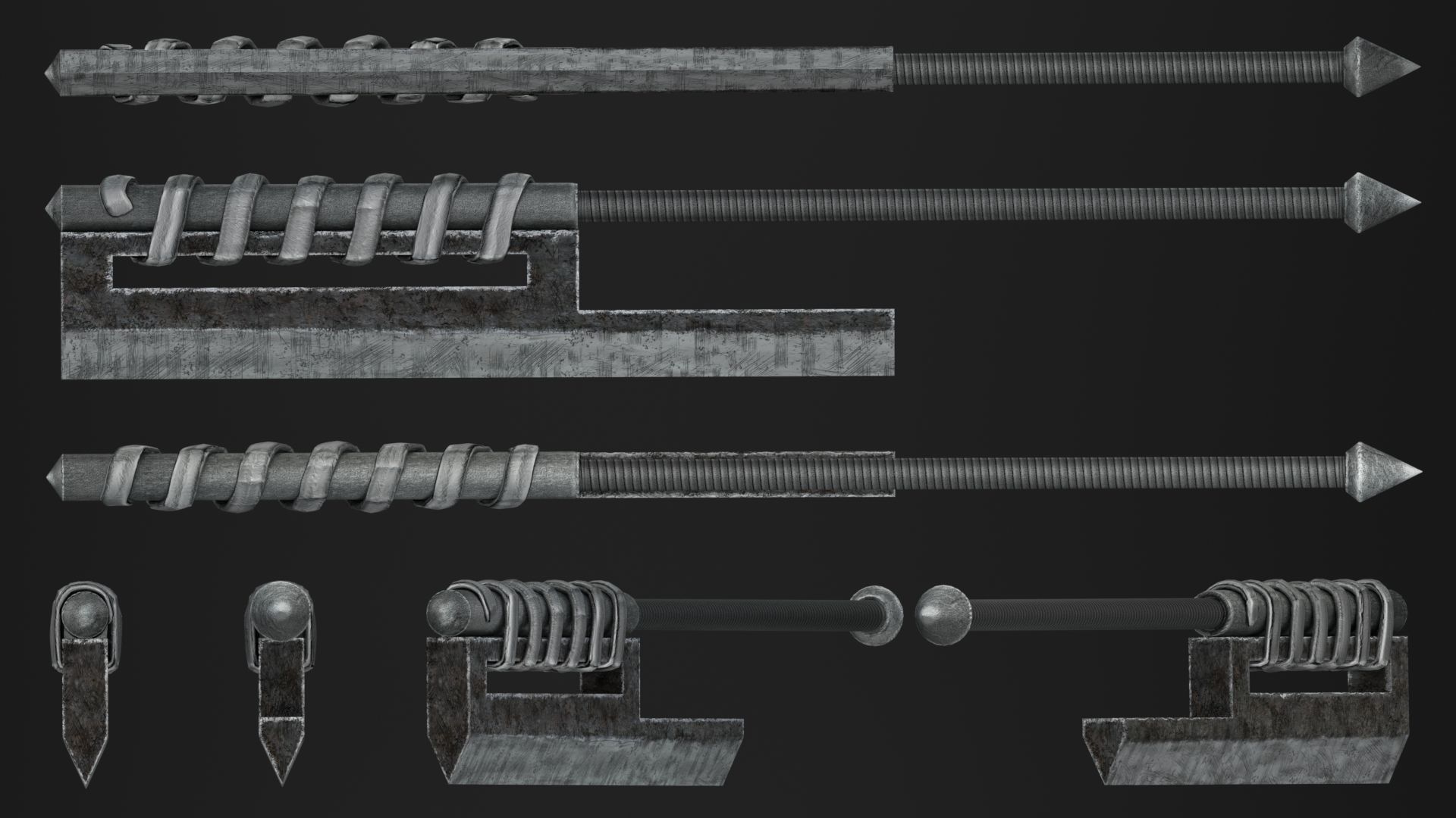 One hit sword Low-poly 3D model_31