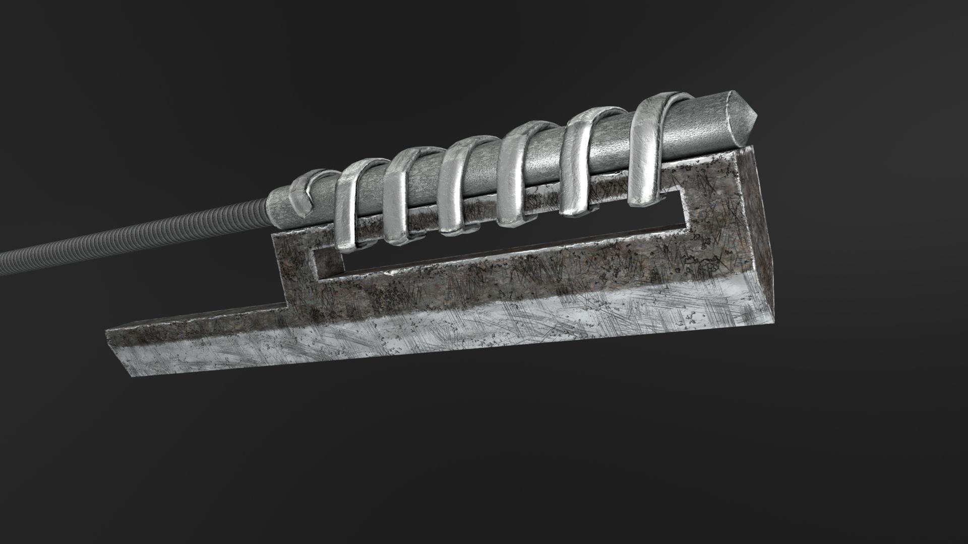 One hit sword Low-poly 3D model_17