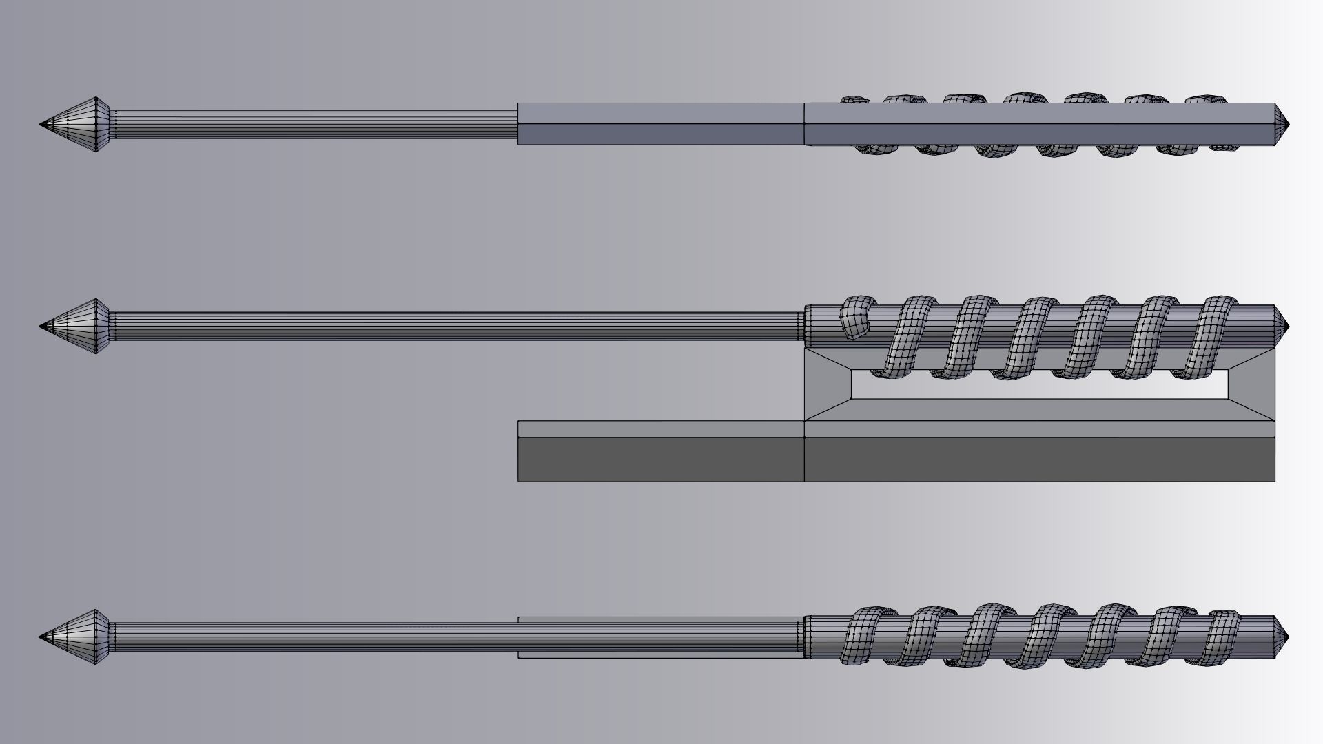 One hit sword Low-poly 3D model_33