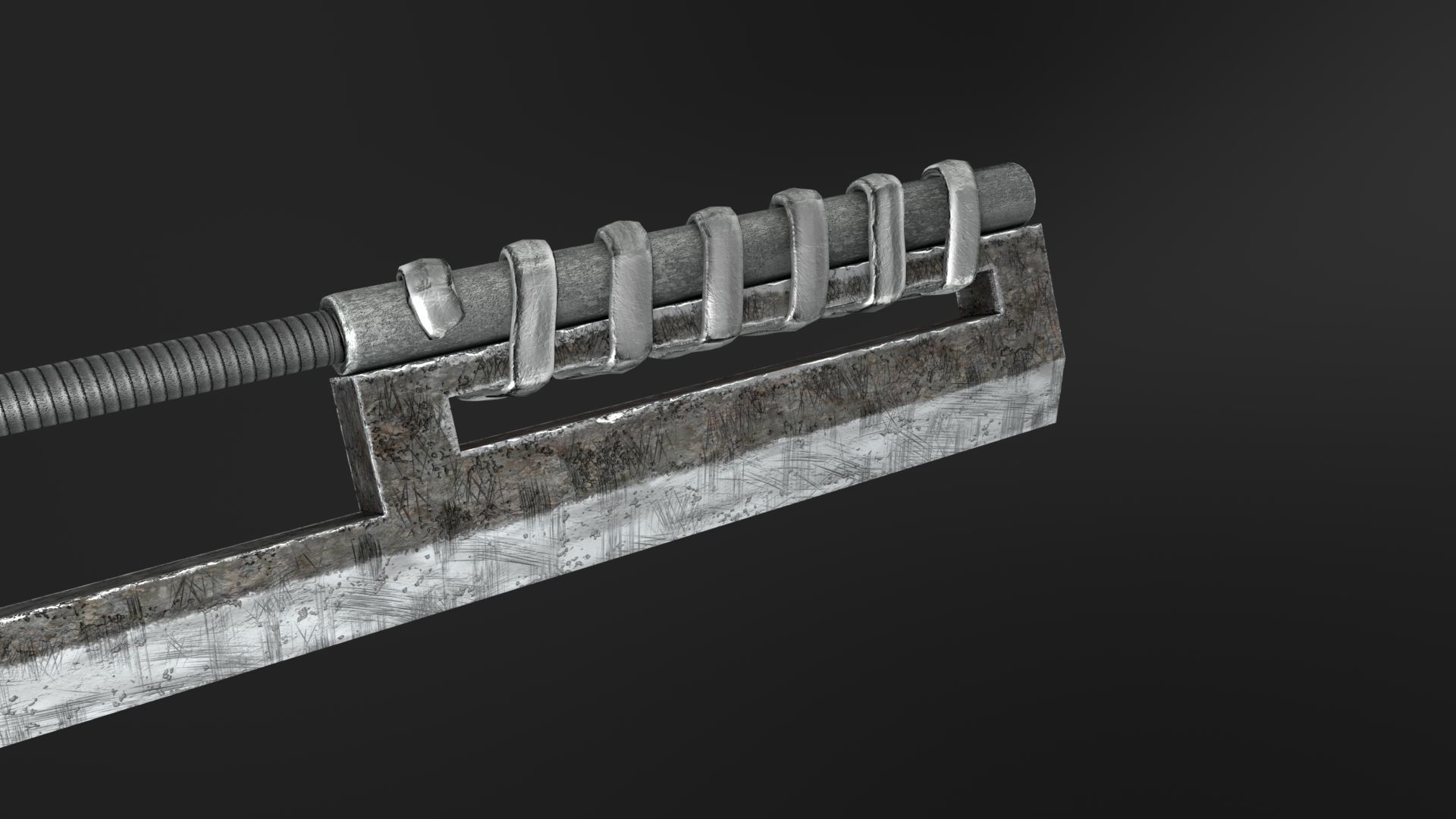 One hit sword Low-poly 3D model_14