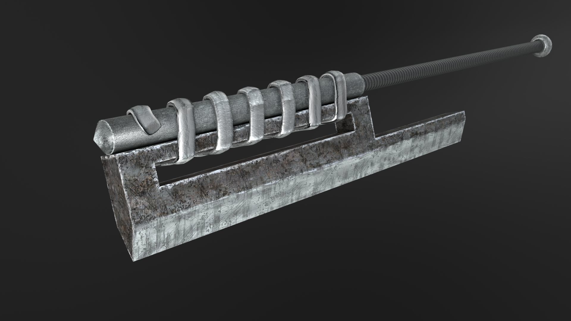 One hit sword Low-poly 3D model_3