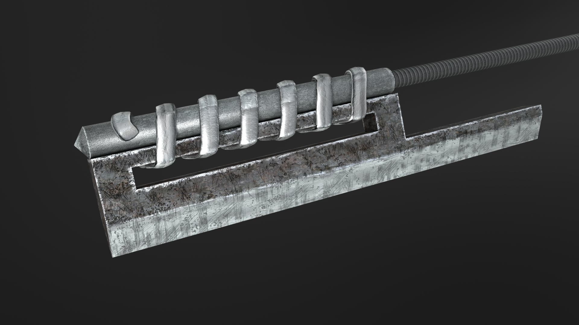 One hit sword Low-poly 3D model_5