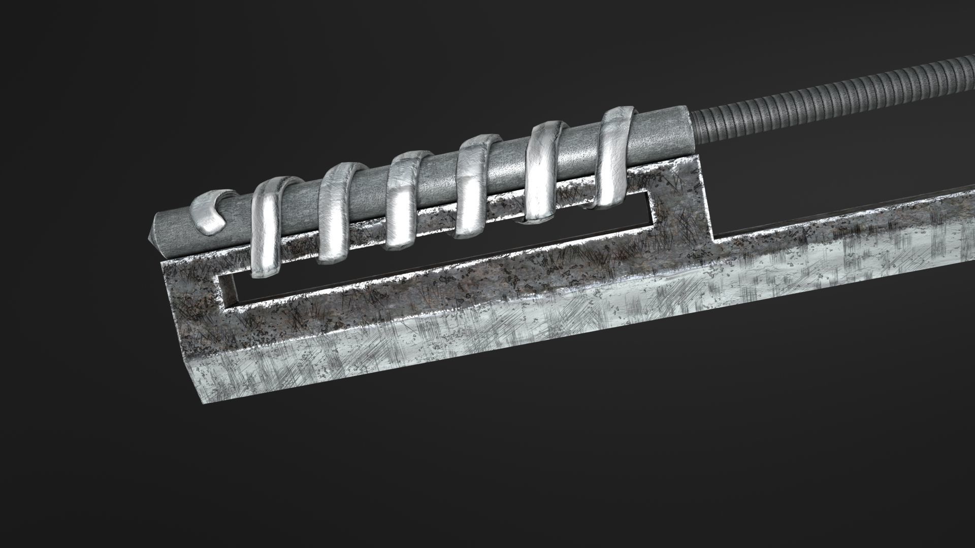 One hit sword Low-poly 3D model_7