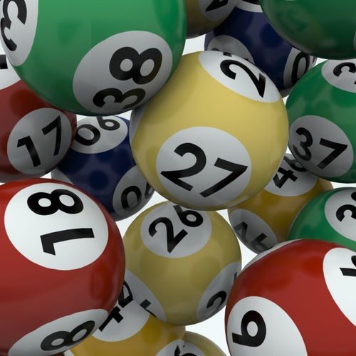 Lottery Balls with striped texture 3D model
