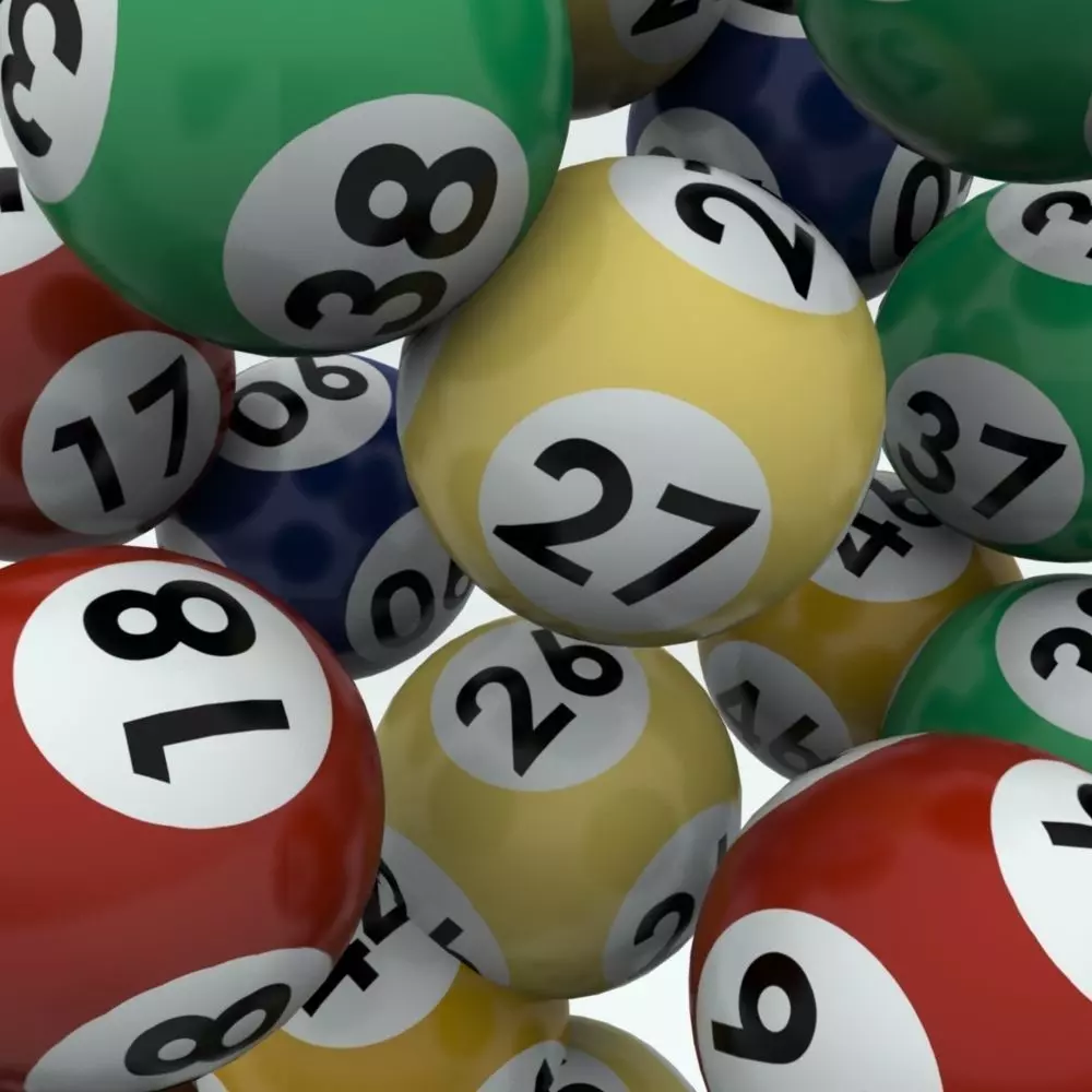 Lottery Balls with striped texture 3D model_0