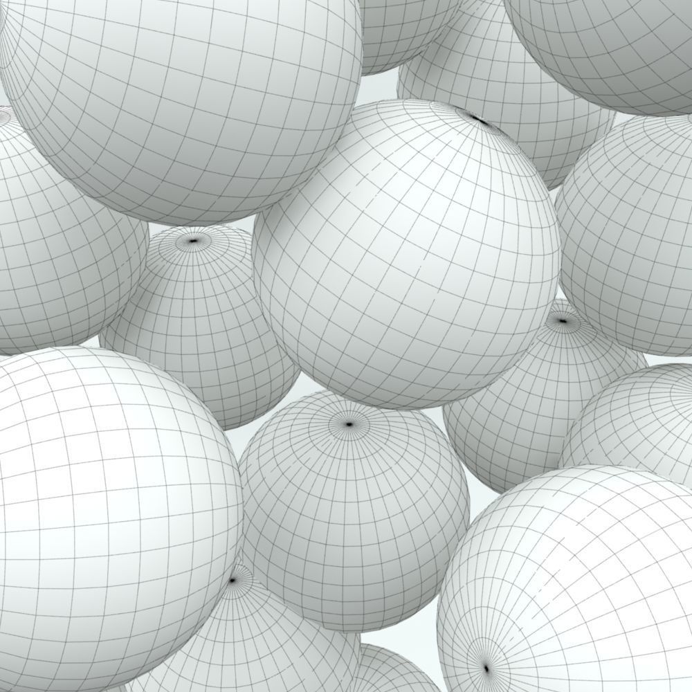 Lottery Balls with striped texture 3D model_1