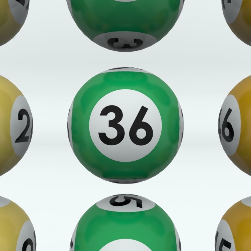 Lottery Balls with striped texture 3D model_12