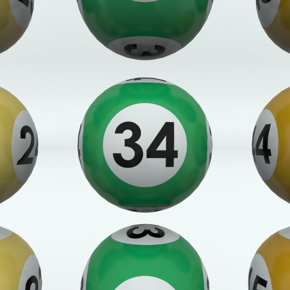 Lottery Balls with striped texture 3D model_6