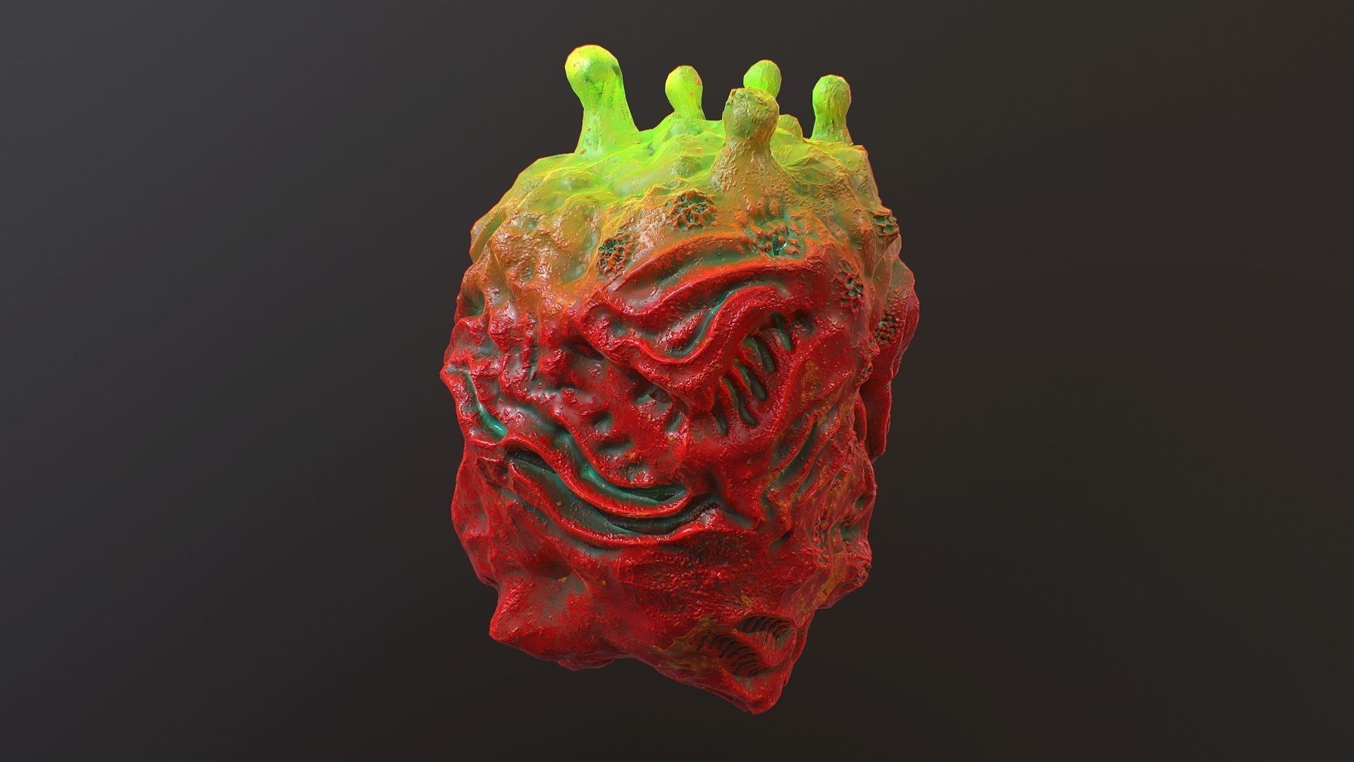 Alien rock environment model Low-poly 3D model