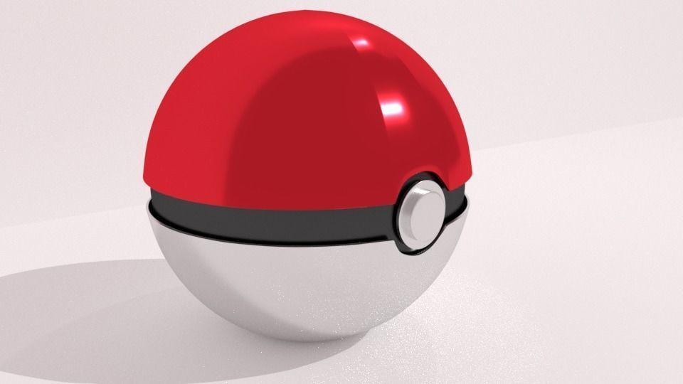 3D PokeBall pokemon ball Low-poly 3D model_1