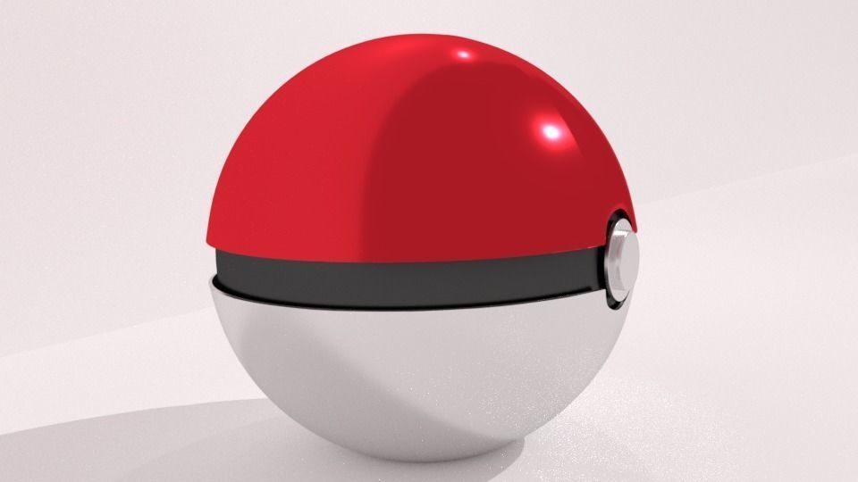3D PokeBall pokemon ball Low-poly 3D model_3