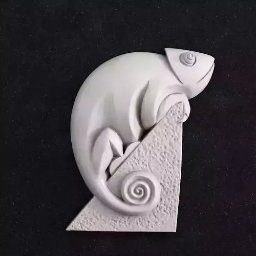 Chameleon 1 3d print model ceramic chamelon
