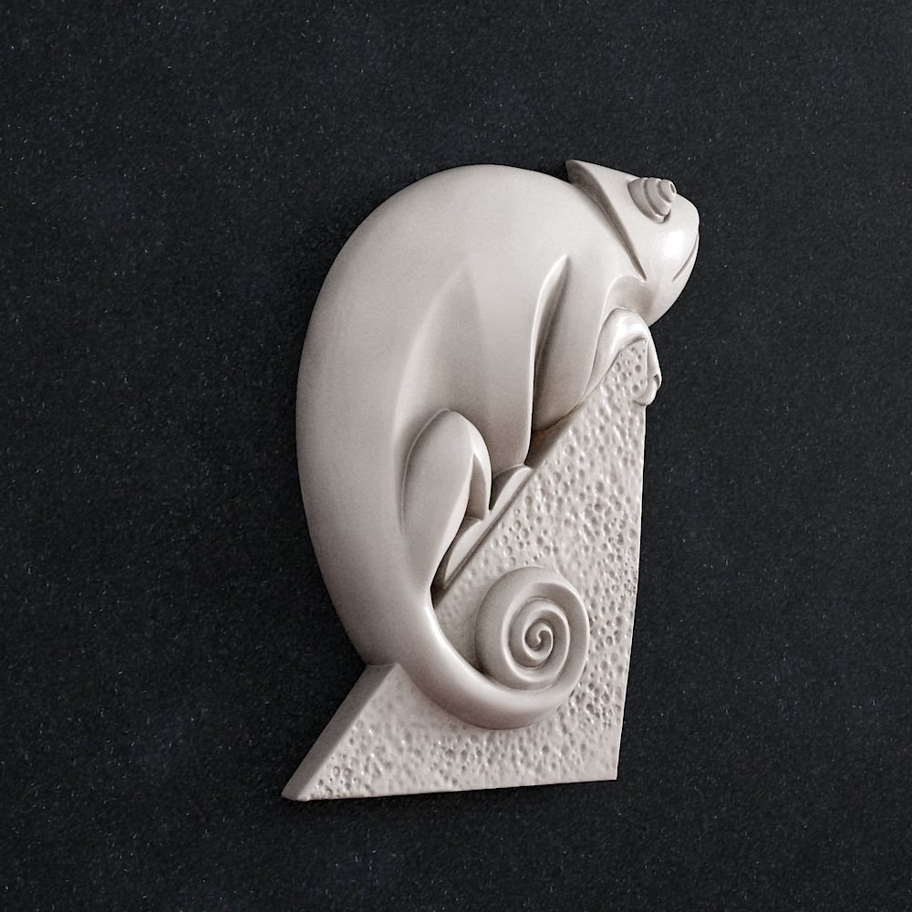 Chameleon 1 3d print model ceramic chamelon 3D print model_1