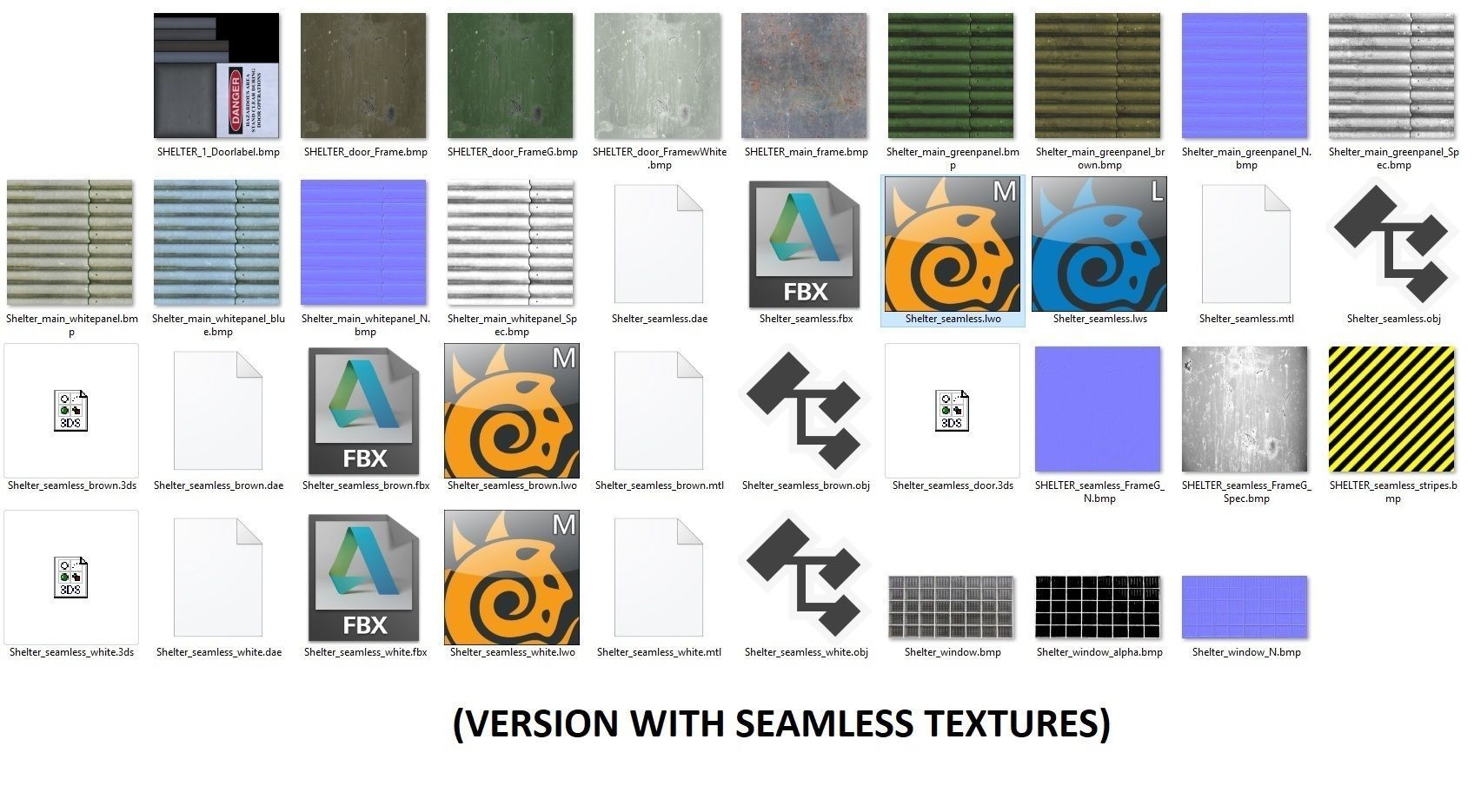 Aircraft Shelter Low Poly - Seamless textures Low-poly 3D model_11