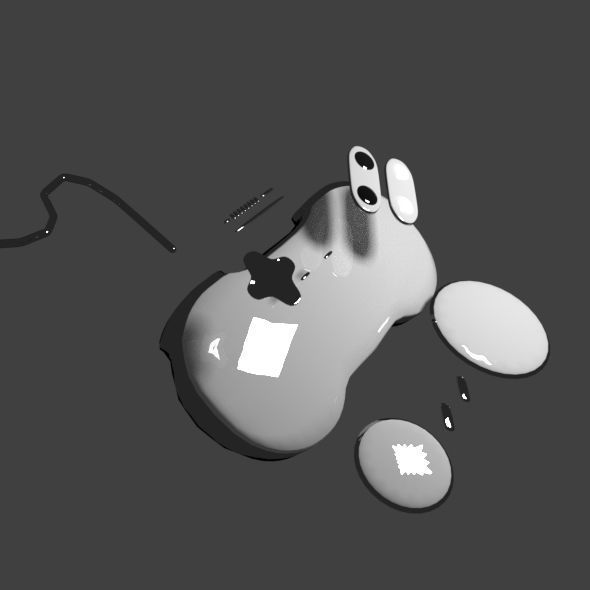Gameplay apple mouse Low-poly 3D model_4