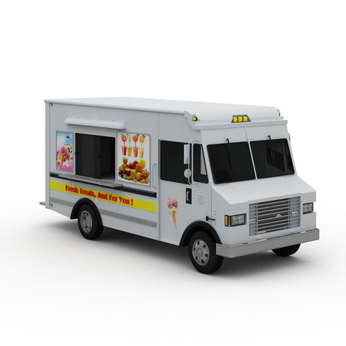 Ice Cream Truck 3D model 6
