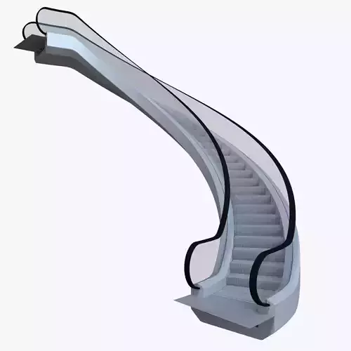 Spiralator - curved escalator 3D model