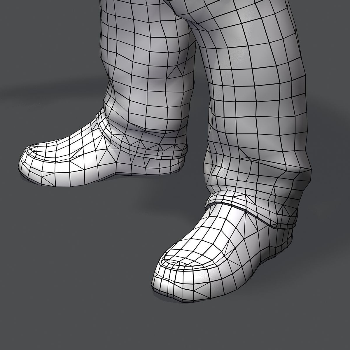 Realistic Man in Jeans and Shirt Low-poly 3D model_41