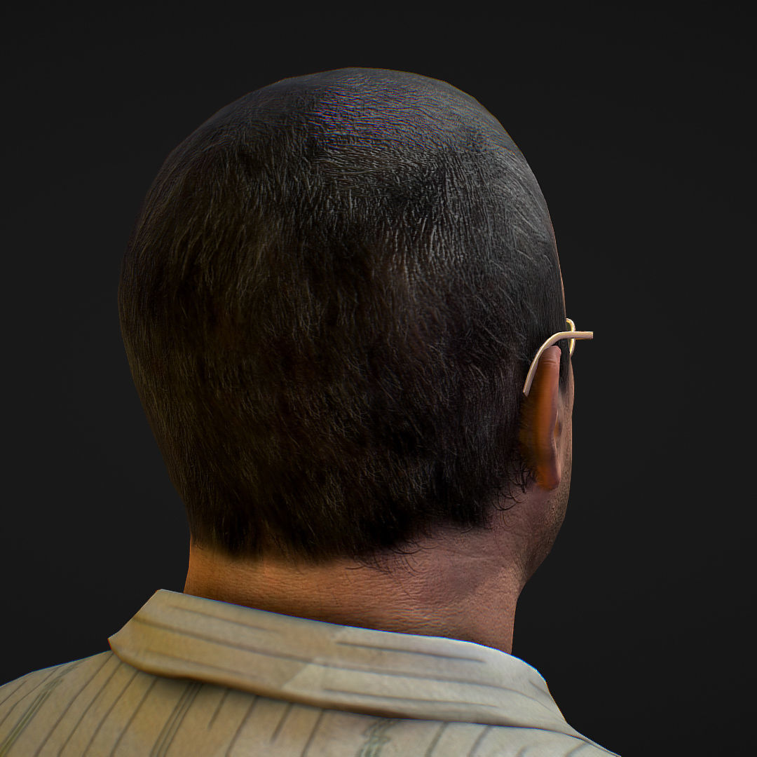 Realistic Man in Jeans and Shirt Low-poly 3D model_18