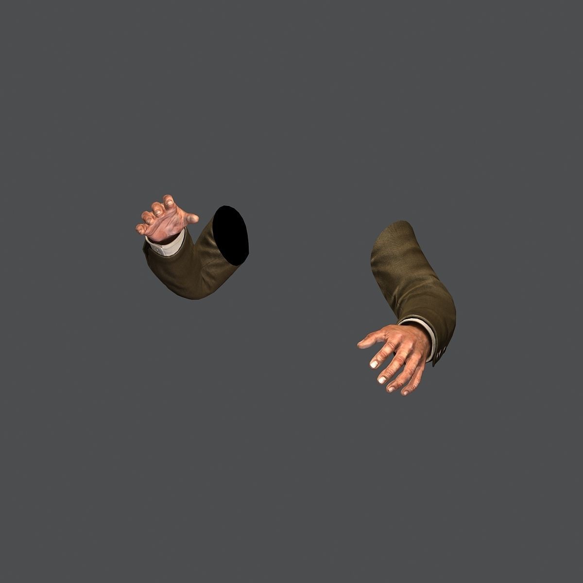 First Person Arms coat FPS RIGGED animated Low-poly 3D model_25