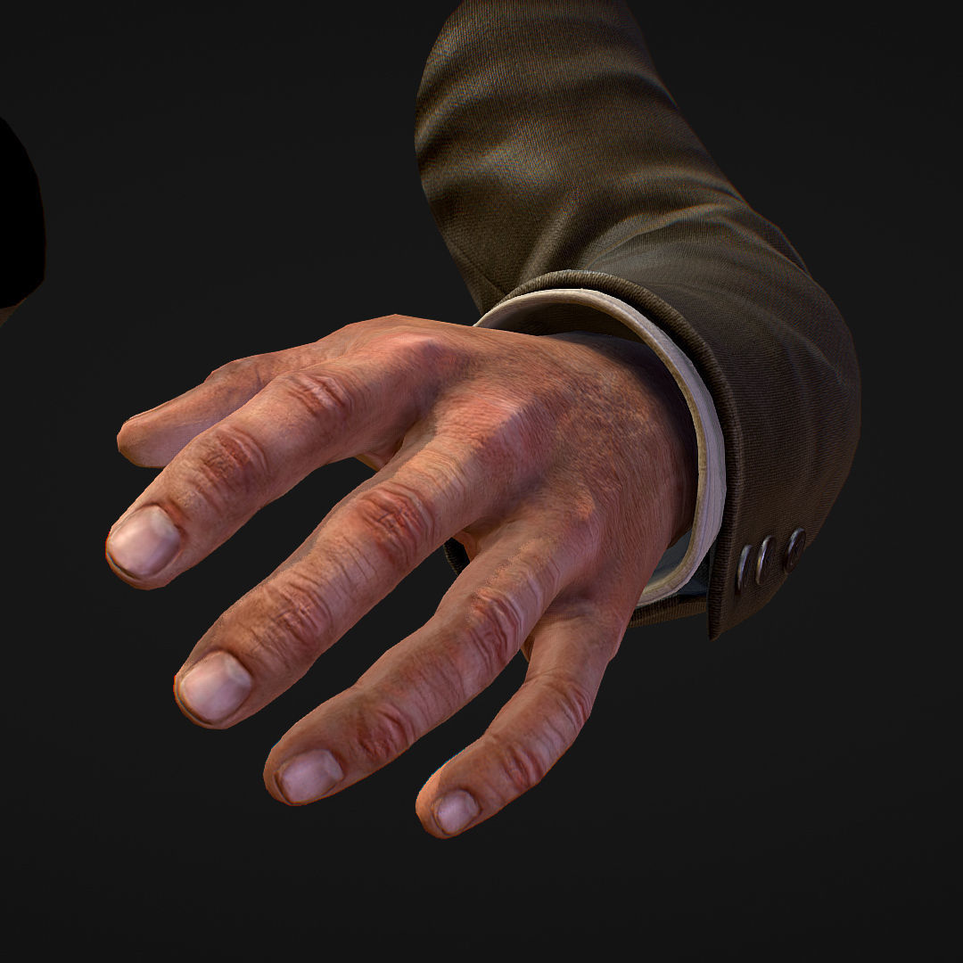 First Person Arms coat FPS RIGGED animated Low-poly 3D model_8