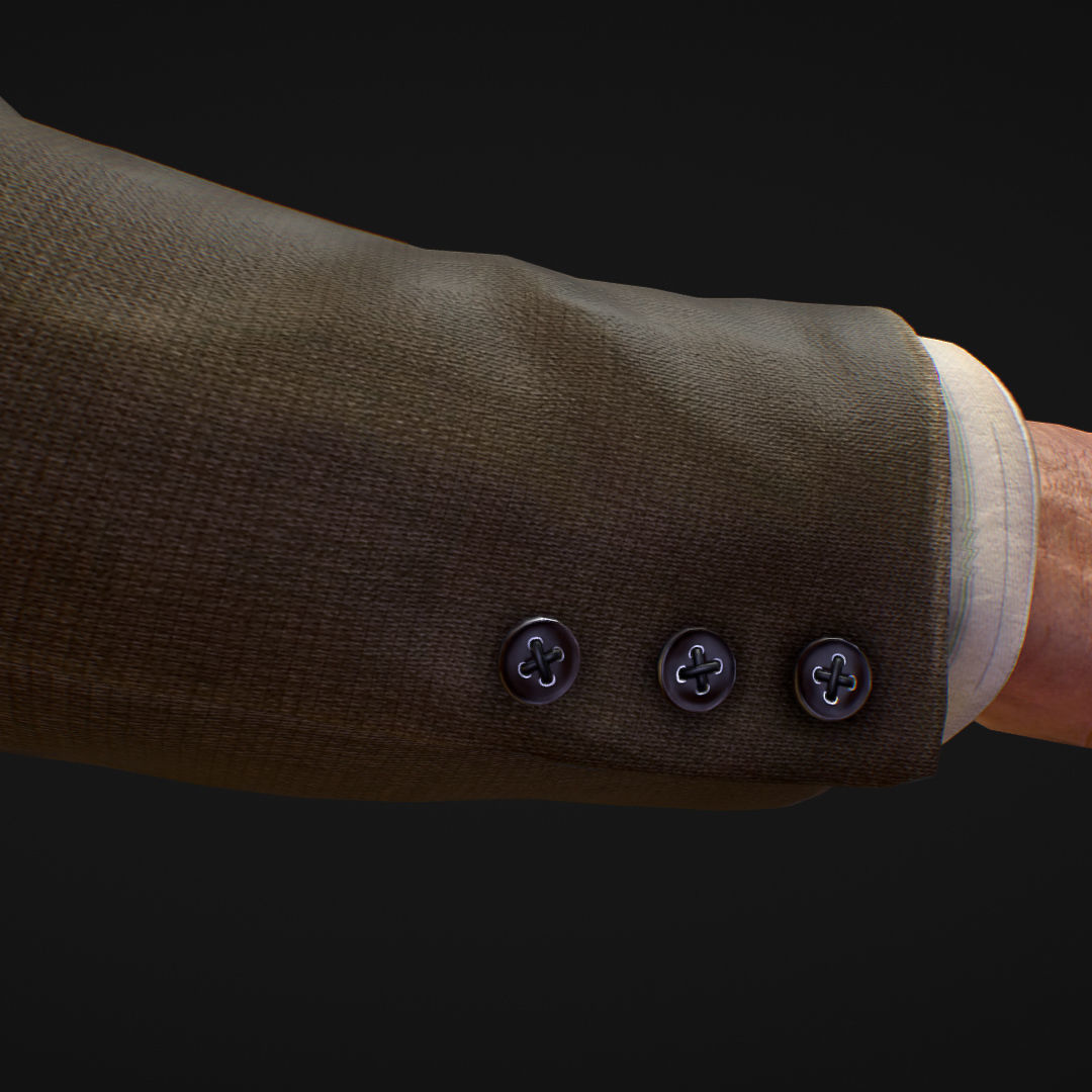 First Person Arms coat FPS RIGGED animated Low-poly 3D model_22