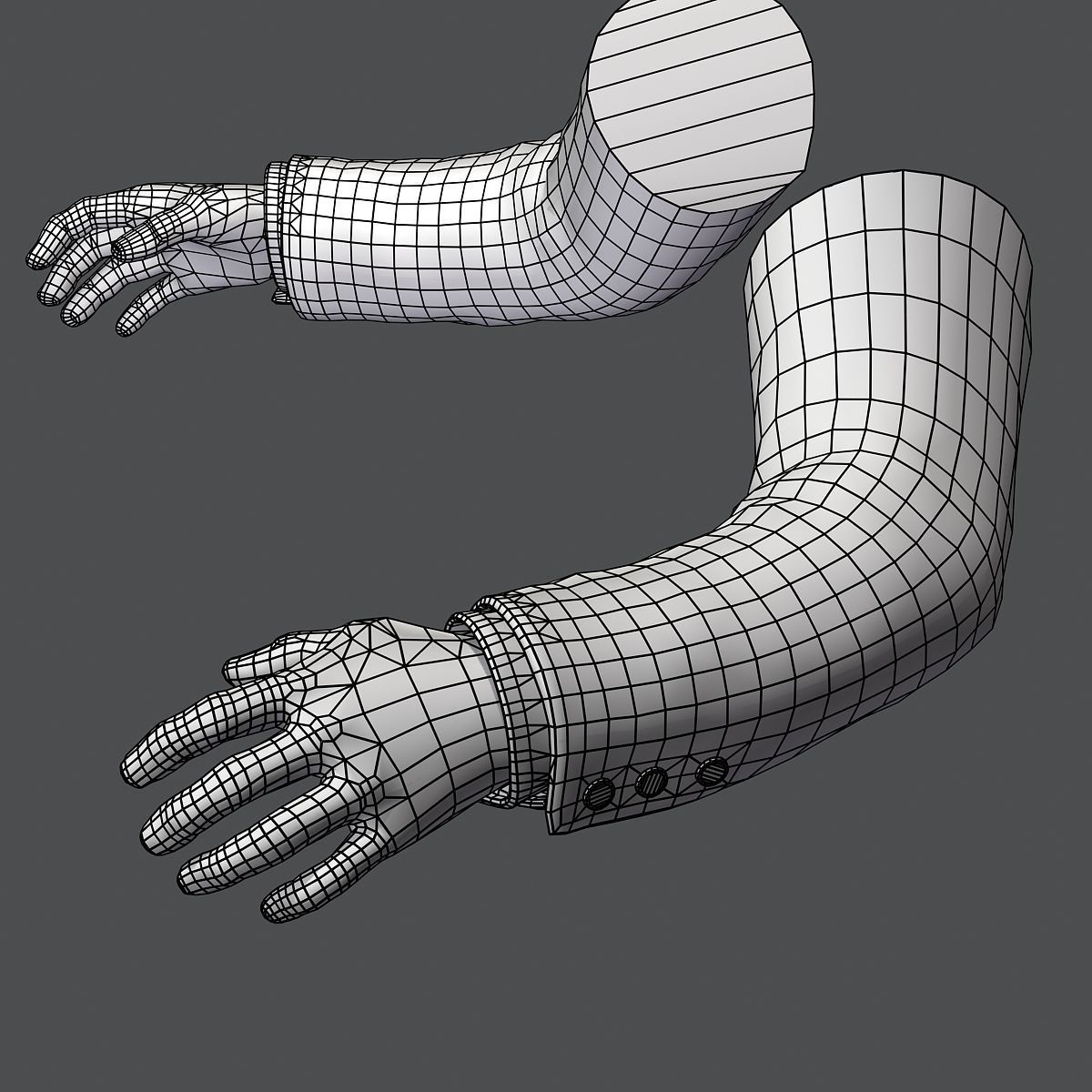 First Person Arms coat FPS RIGGED animated Low-poly 3D model_24