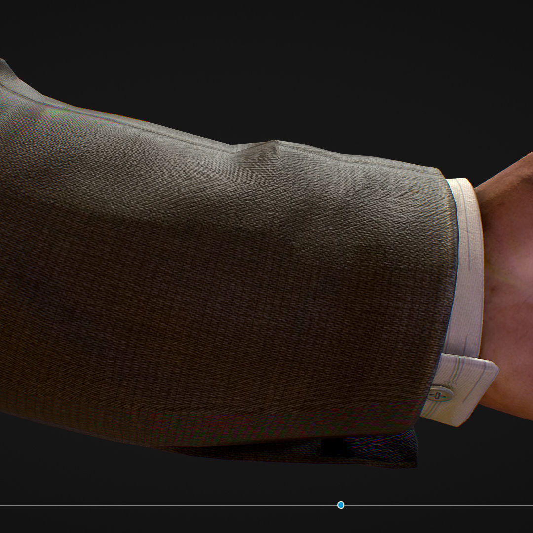 First Person Arms coat FPS RIGGED animated Low-poly 3D model_7