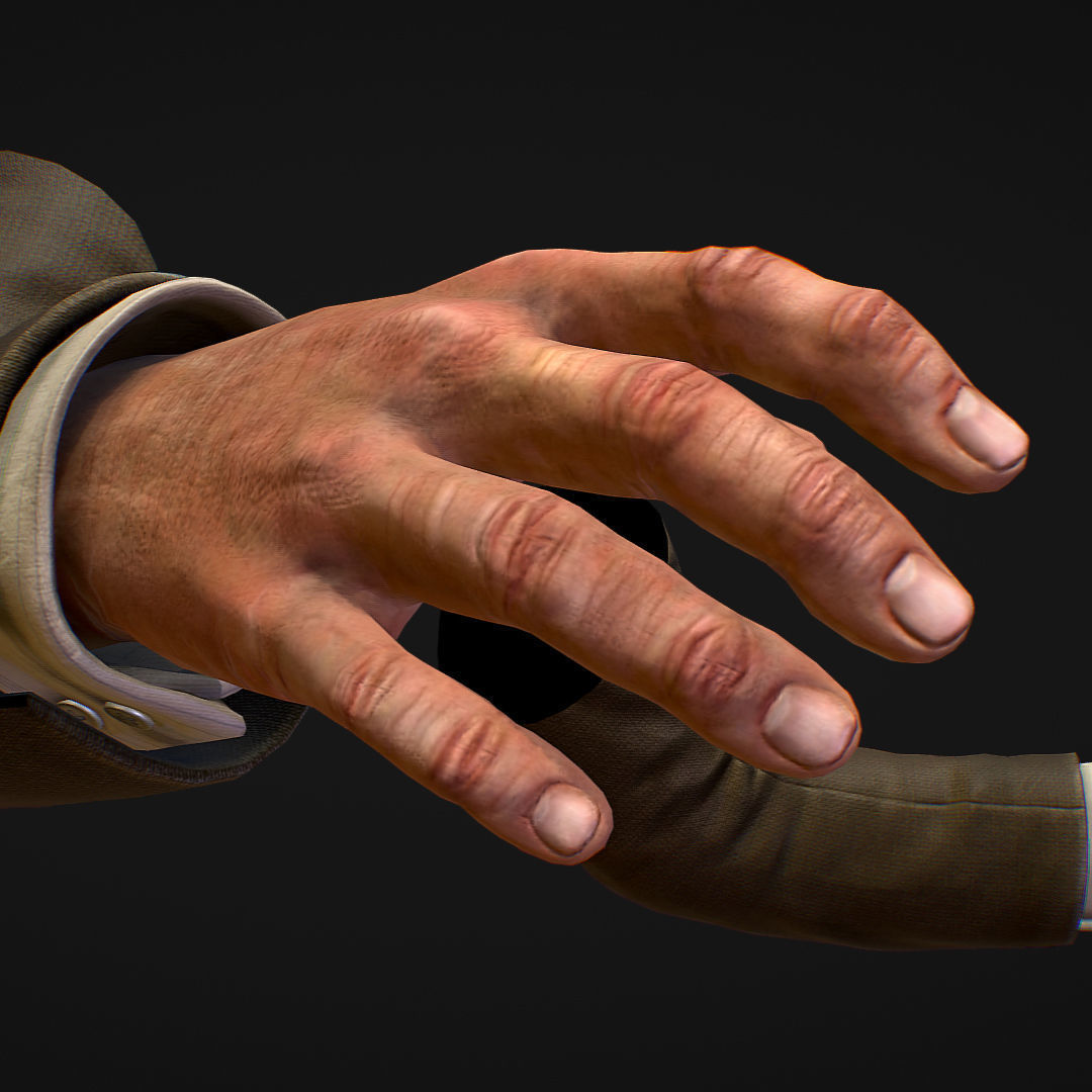 First Person Arms coat FPS RIGGED animated Low-poly 3D model_21