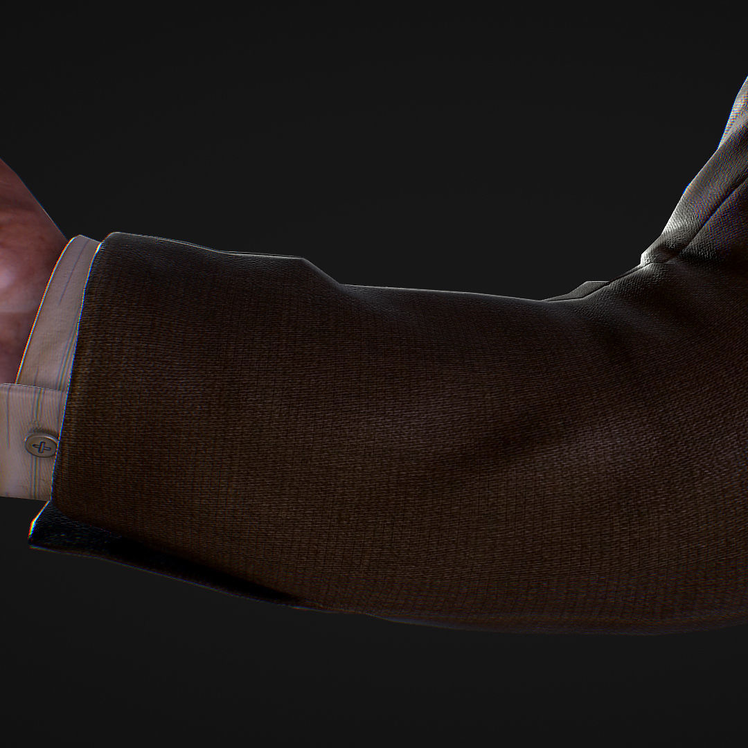 First Person Arms coat FPS RIGGED animated Low-poly 3D model_18