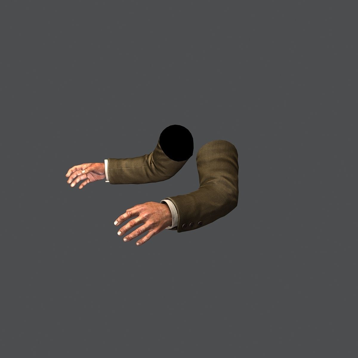 First Person Arms coat FPS RIGGED animated Low-poly 3D model_28