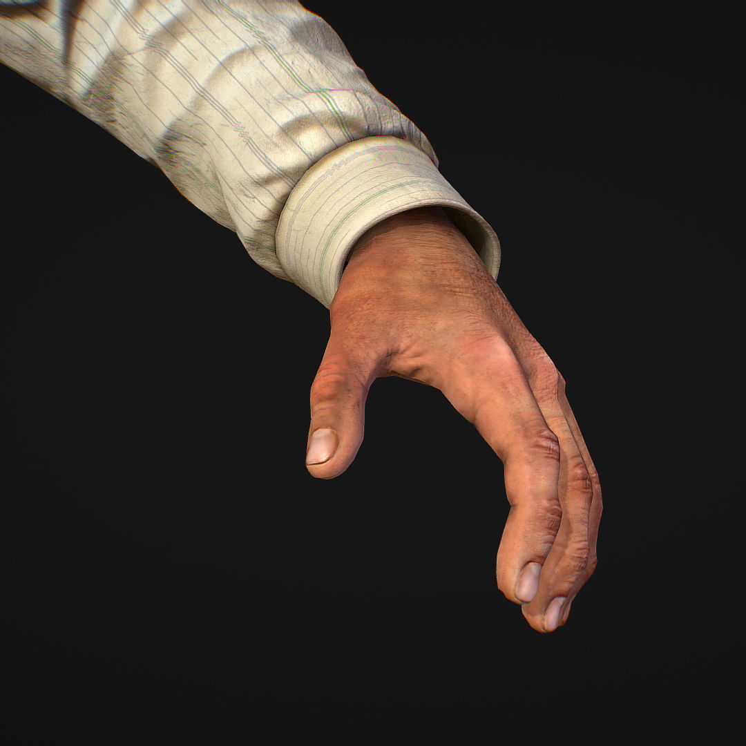 First Person Arms shirt FPS RIGGED animated Low-poly 3D model_23