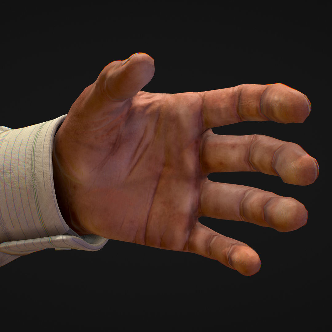 First Person Arms shirt FPS RIGGED animated Low-poly 3D model_15