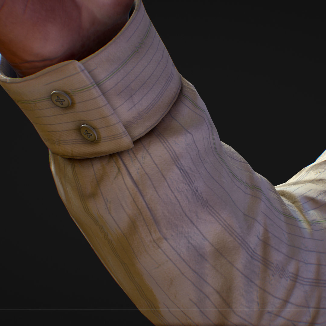 First Person Arms shirt FPS RIGGED animated Low-poly 3D model_13