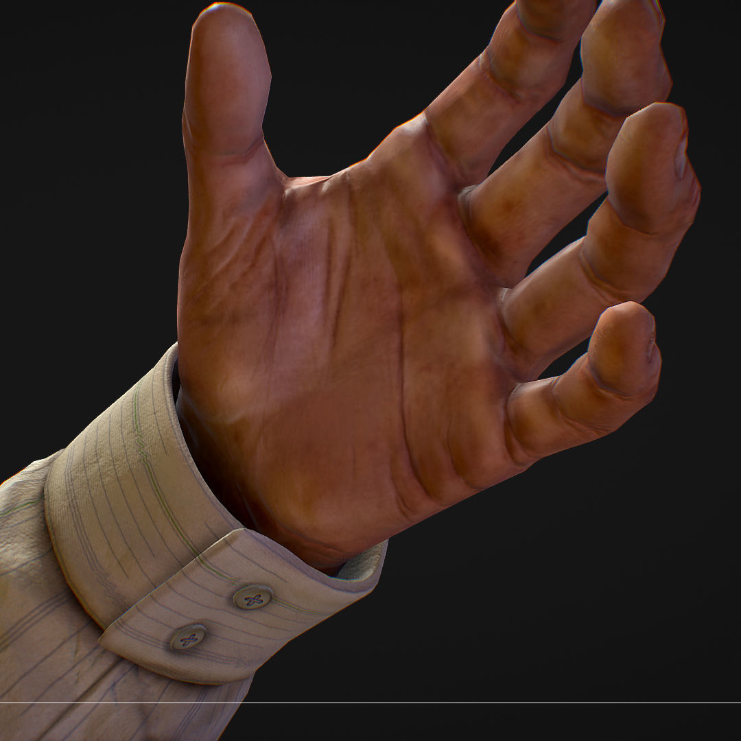 First Person Arms shirt FPS RIGGED animated Low-poly 3D model_24