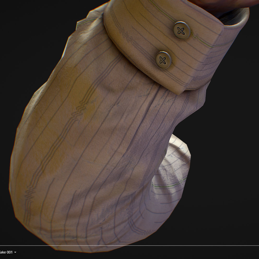 First Person Arms shirt FPS RIGGED animated Low-poly 3D model_14