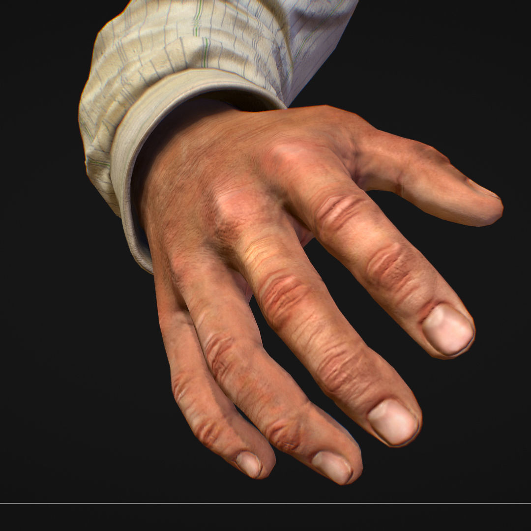 First Person Arms shirt FPS RIGGED animated Low-poly 3D model_6