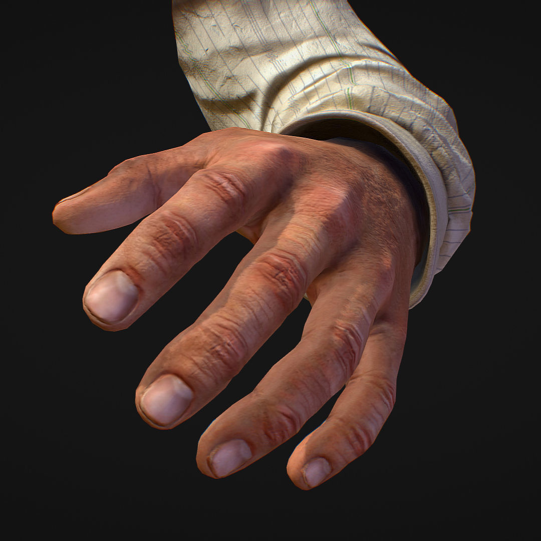 First Person Arms shirt FPS RIGGED animated Low-poly 3D model_17