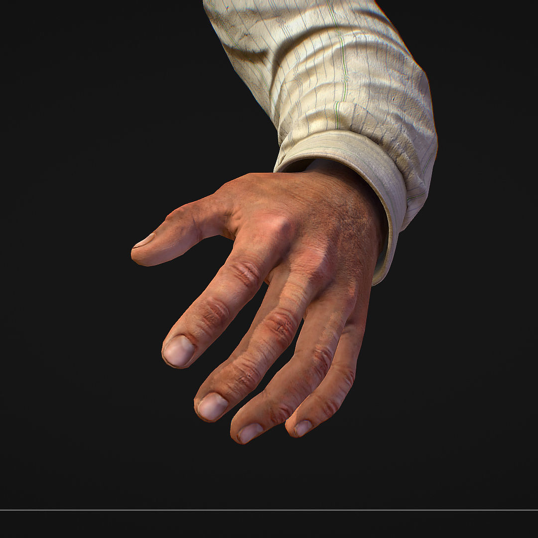 First Person Arms shirt FPS RIGGED animated Low-poly 3D model_19