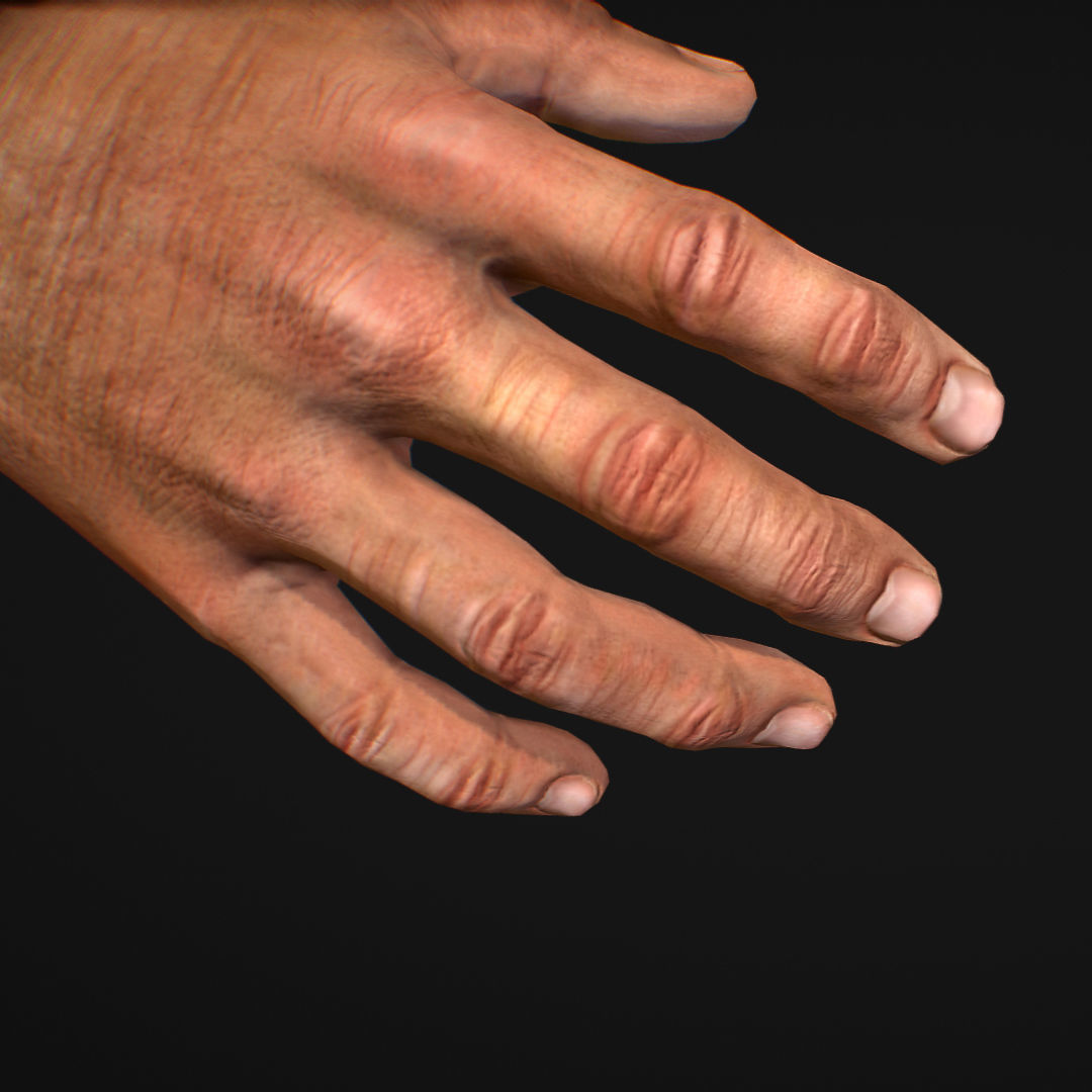 First Person Arms shirt FPS RIGGED animated Low-poly 3D model_7