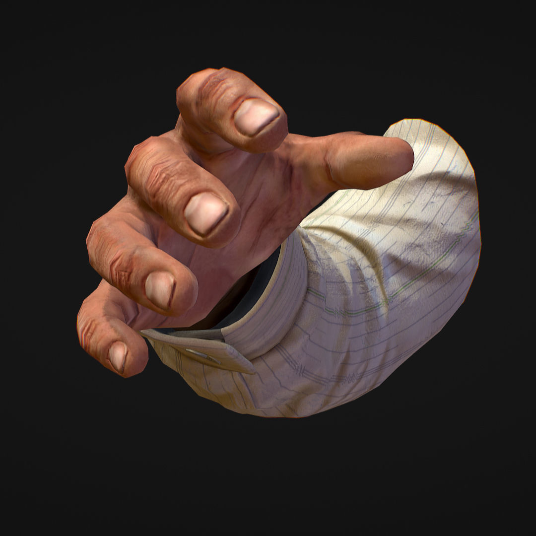 First Person Arms shirt FPS RIGGED animated Low-poly 3D model_10