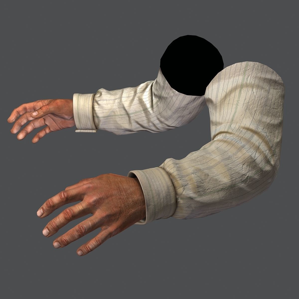 First Person Arms shirt FPS RIGGED animated Low-poly 3D model_25